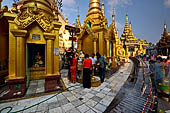 Yangon Myanmar. Shwedagon Pagoda (the Golden Stupa).  